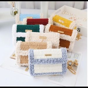 Handmade Winter fluffy crossbody bag